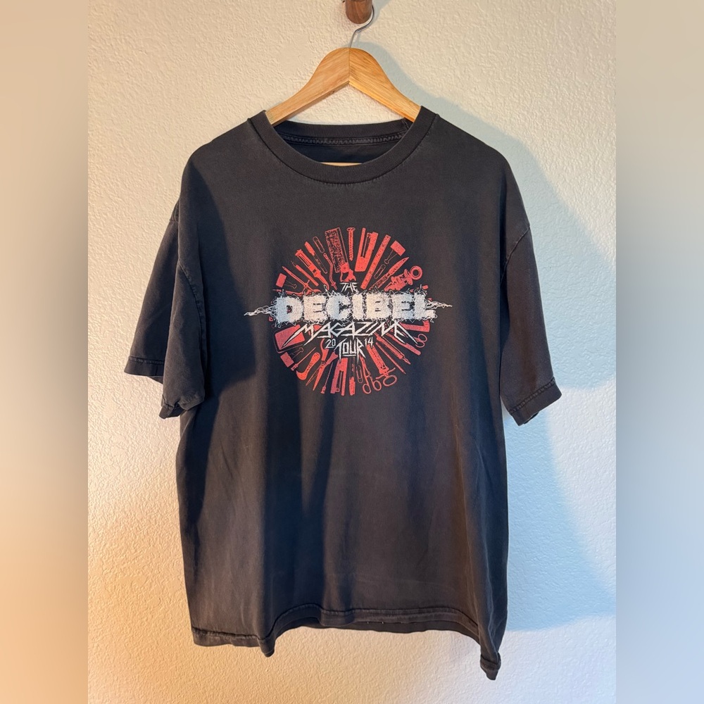 Vintage 2014 Decibel Magazine Tour concert Band T-shirt Metal XL